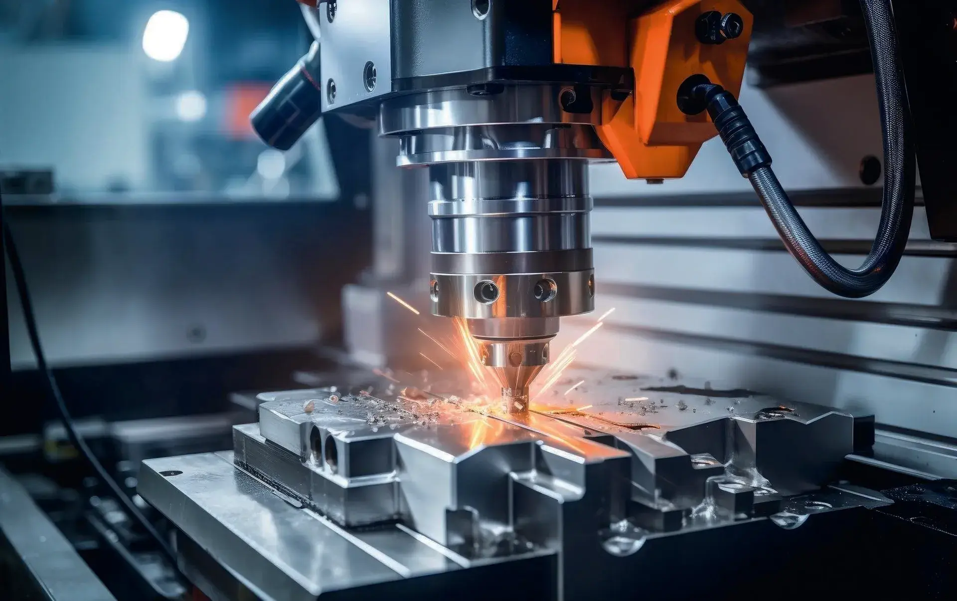 CNC tezgahta talaşlı imalat detayı